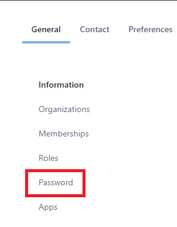 acc setting password